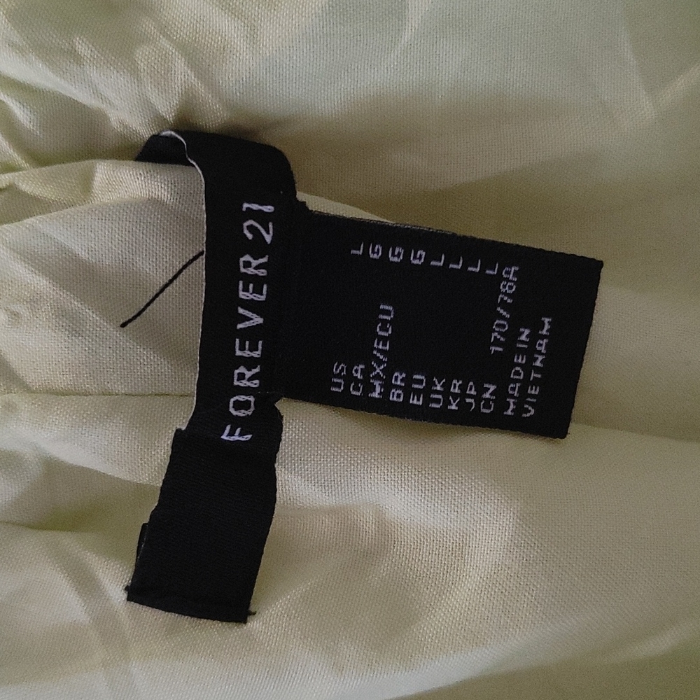 NWT FOREVER 21 YELLOW PALAZZO LINED PANTS SZ L - Picture 5 of 6